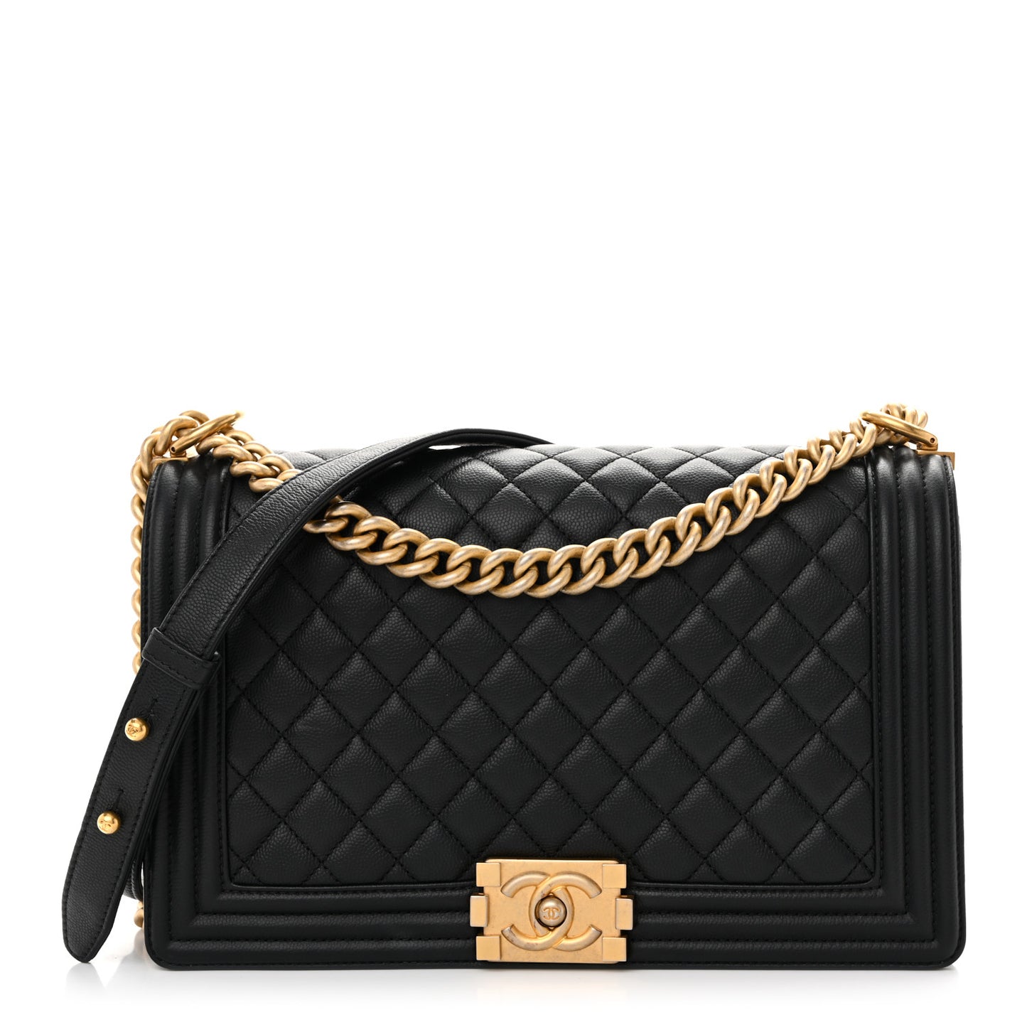 Caviar Quilted New Medium Boy Flap Black