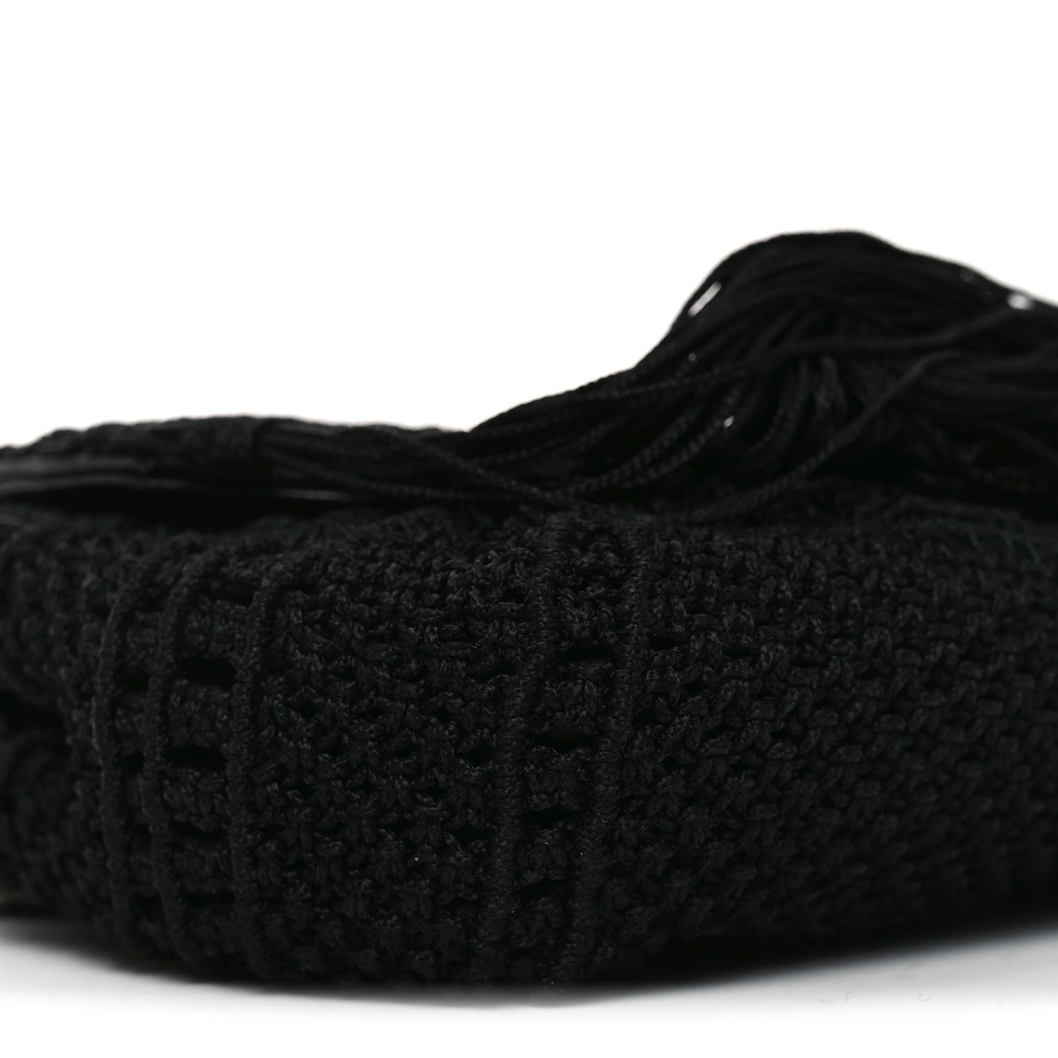 Saint Laurent Calfskin Crochet Baby Monogram Chain Satchel Black 9 of 10