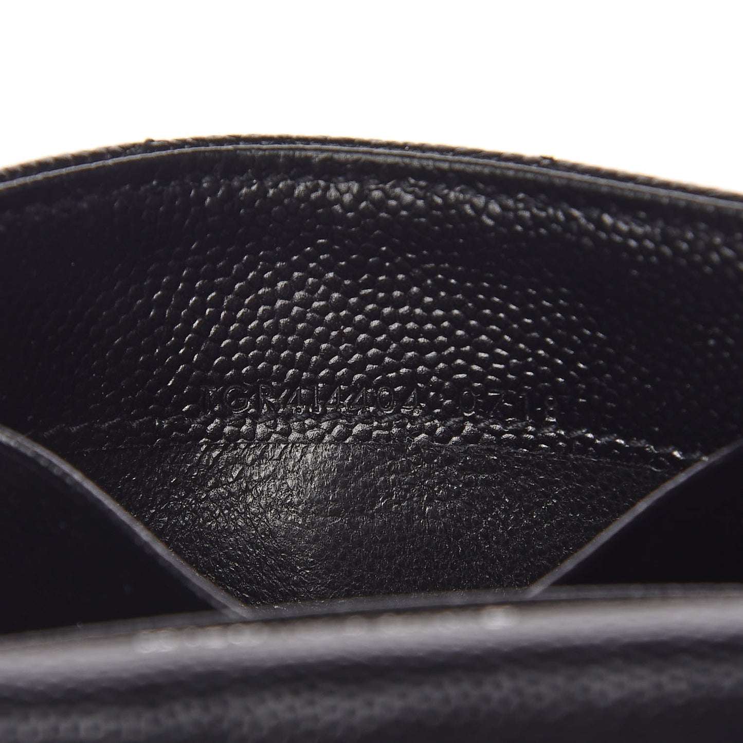 Grain De Poudre Matelasse Chevron Small Monogram Envelope Wallet Black