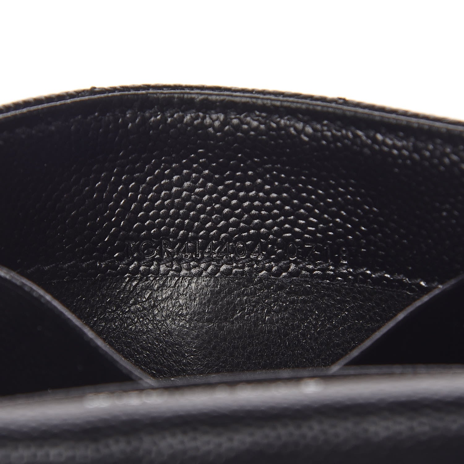 Saint Laurent Grain De Poudre Matelasse Chevron Small Monogram Envelope Wallet Black 7 of 7