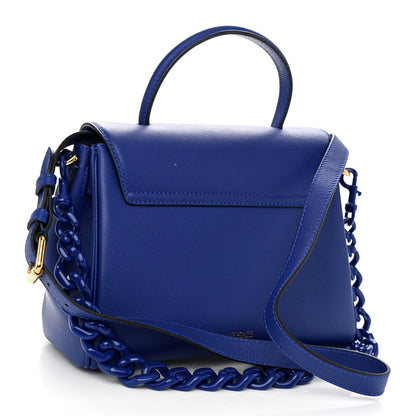 Versace Calfskin Medium La Medusa Top Handle Handbag Lapis 3 of 11
