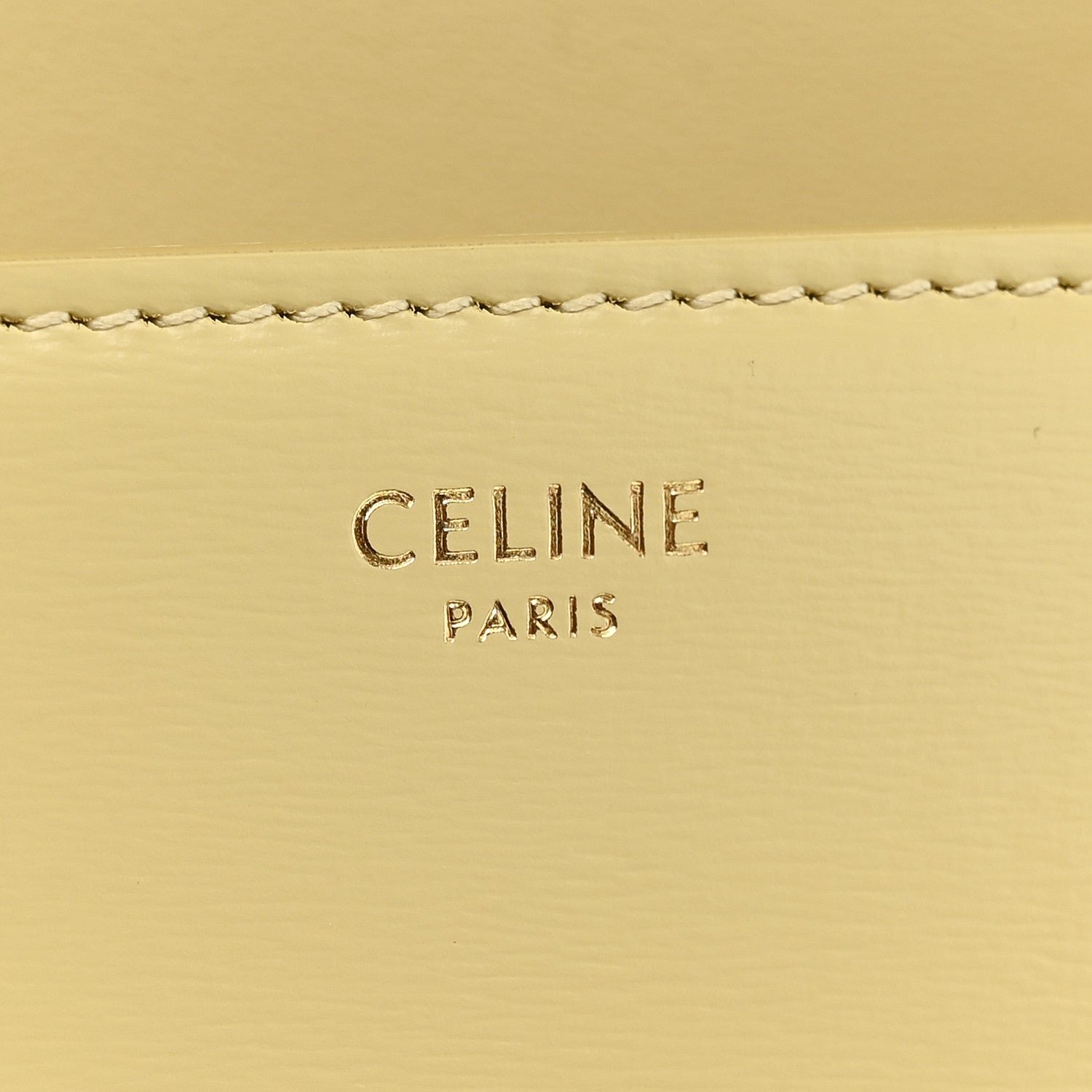 Celine Shiny Calfskin Triomphe Shoulder Bag Papyrus 6 of 12