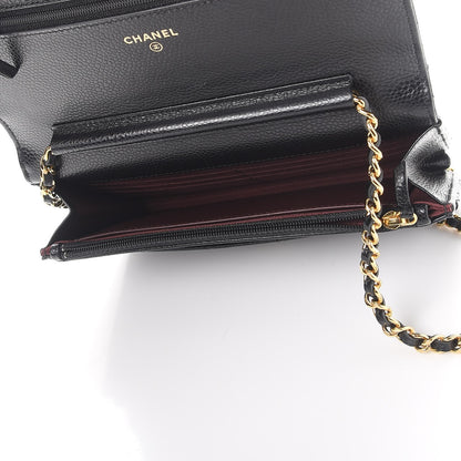 Chanel Caviar Quilted Wallet On Chain WOC Black 5 of 9