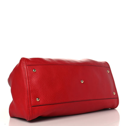 Gucci Pebbled Calfskin Large Soho Shoulder Bag Red 4 of 10