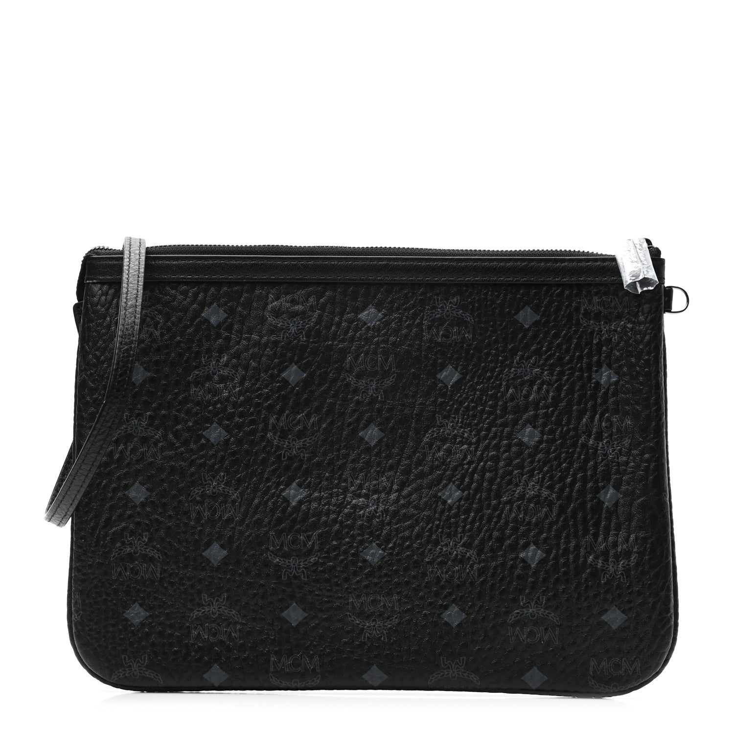 MCM Visetos Liz Shopper Tote Pouch Black 1 of 5