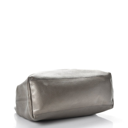 Gucci Metallic Pebbled Calfskin Medium Soho Chain Shoulder Bag Sasso 4 of 7