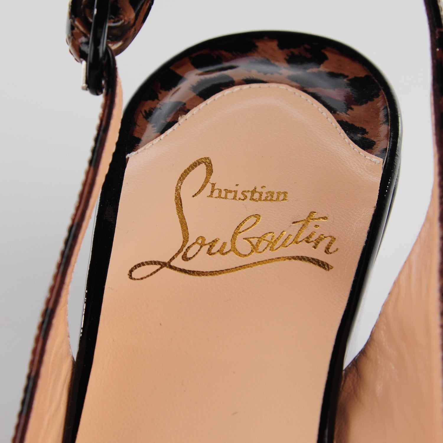 Christian Louboutin Patent Cynthia Sling Back Wedges 39 6 of 7