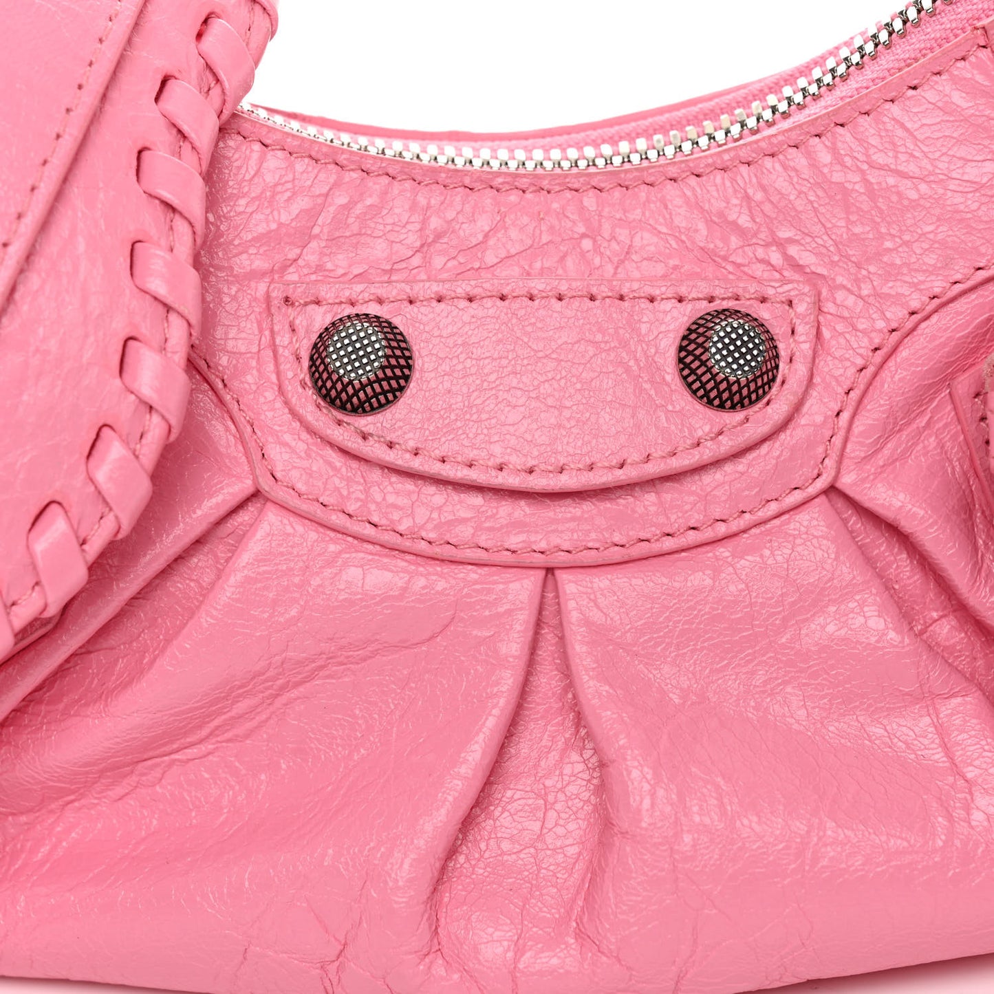Agneau Arena Le Cagole Shoulder Bag XS Candy Pink