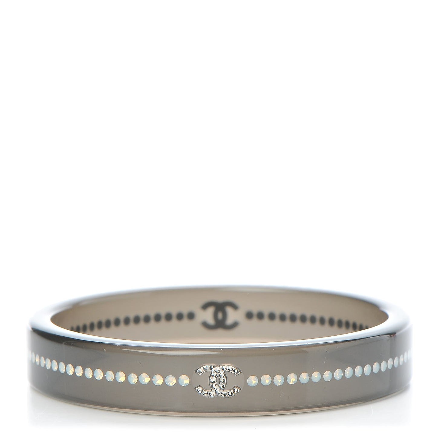 Resin Crystal CC Bangle Black