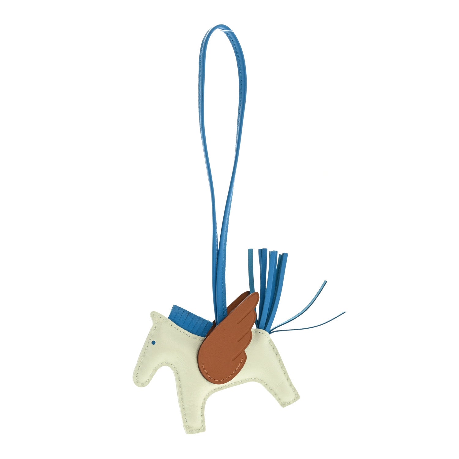 Hermes Milo Lambskin Grigri Rodeo Pegase Horse Bag Charm PM Vert Fizz Bleu Zanzibar Gold 1 of 5