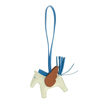Hermes Milo Lambskin Grigri Rodeo Pegase Horse Bag Charm PM Vert Fizz Bleu Zanzibar Gold 1 of 5