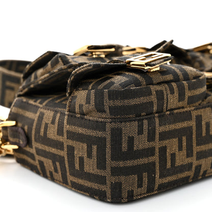 Fendi Fabric Jacquard FF 1974 Multipocket Baguette Tobacco Moro 8 of 9