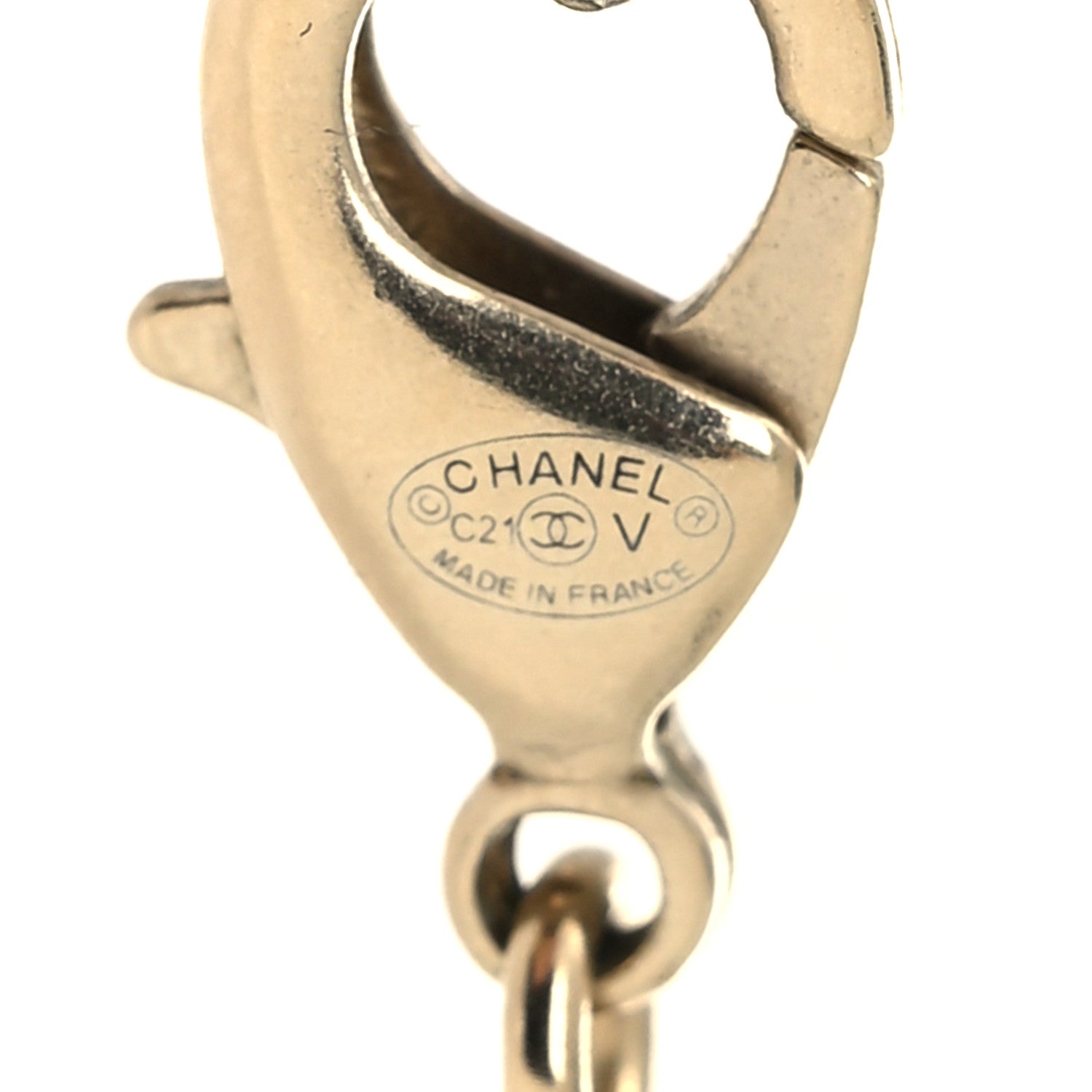 Chanel Pearl CC Round Pendant Necklace Gold 5 of 5
