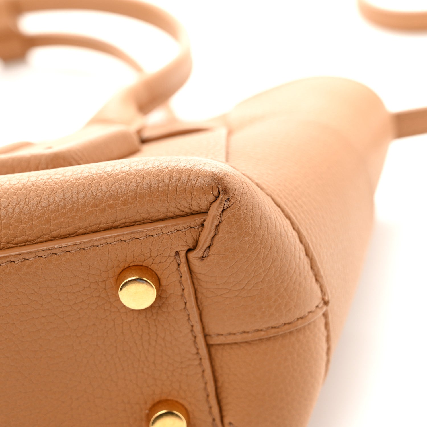 Bottega Veneta Grained Calfskin Maxi Intrecciato Mini Arco Caramel 10 of 11