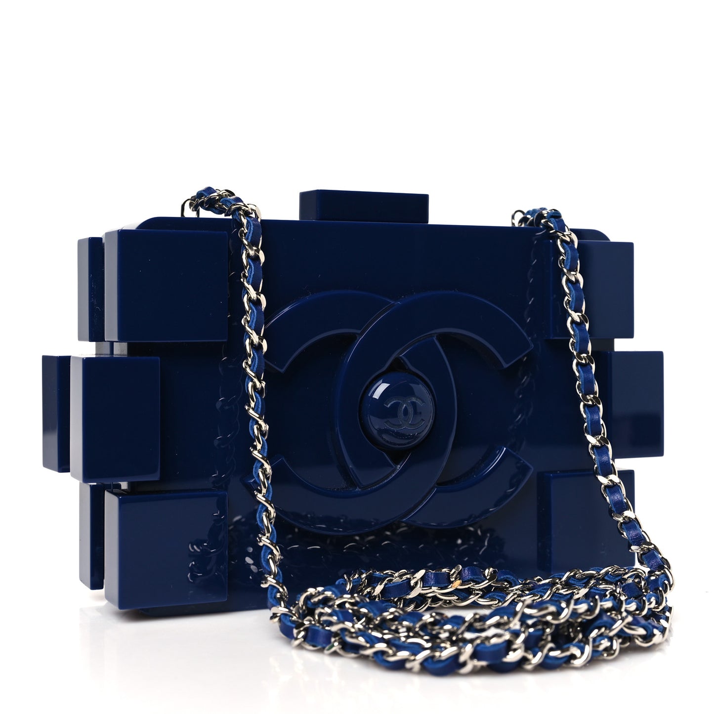 Plexiglass Boy Brick Lego Clutch Dark Blue