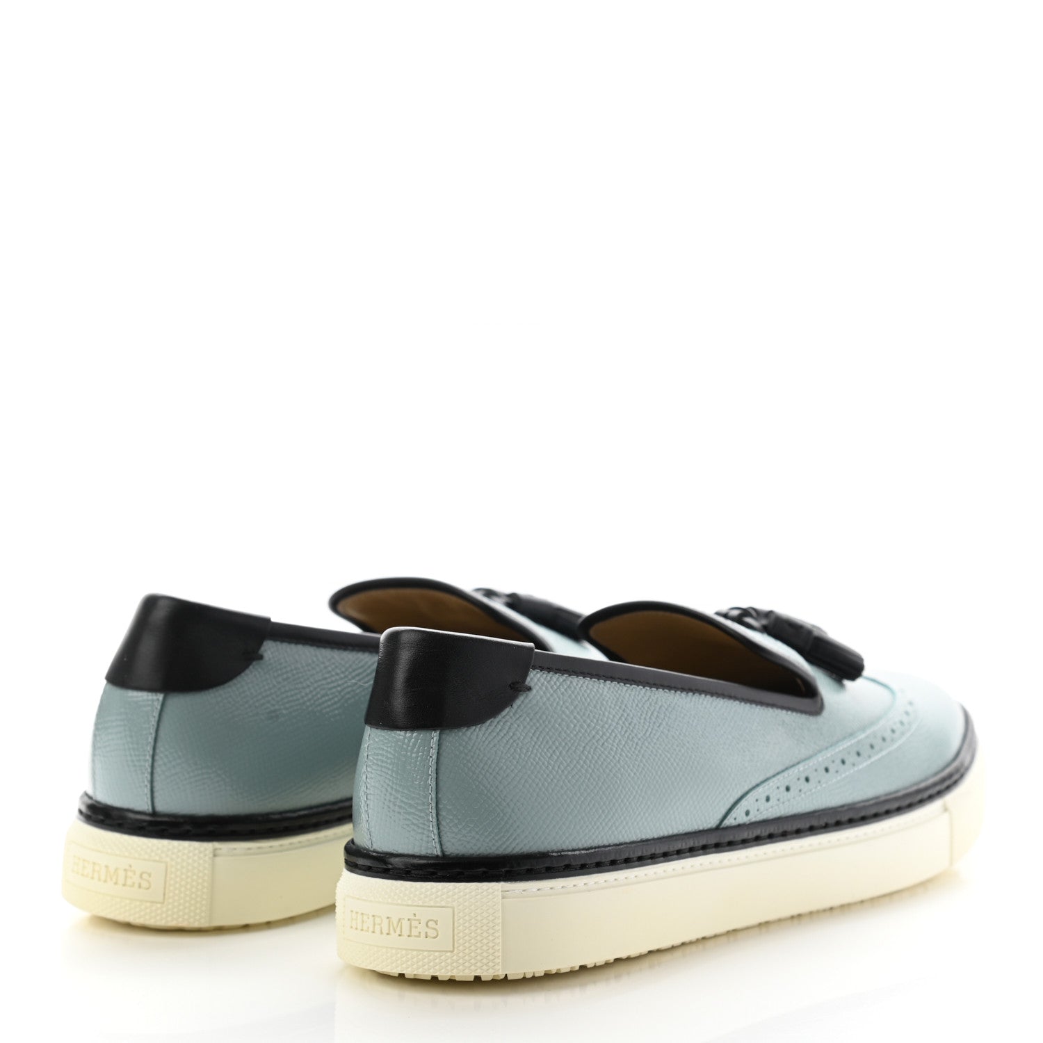 Hermes Patent Epsom Esprit Ghillies Tassel Loafers 40 4 of 8