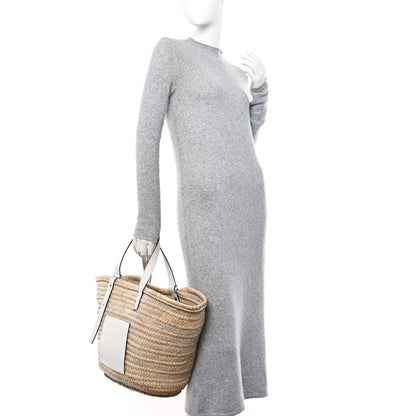 Loewe Raffia Large Basket Tote Bag White 2 of 10