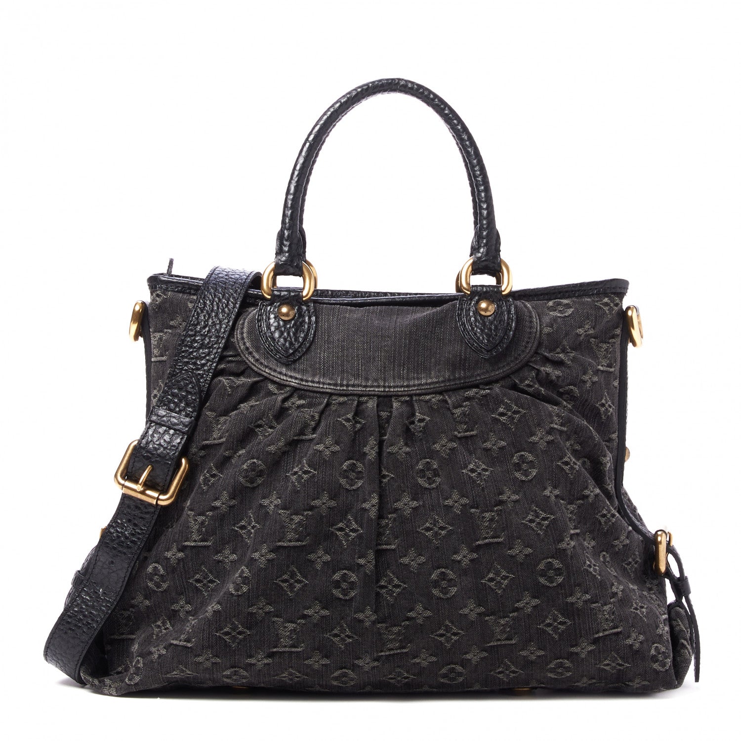 Louis Vuitton Denim Neo Cabby MM Black 1 of 8