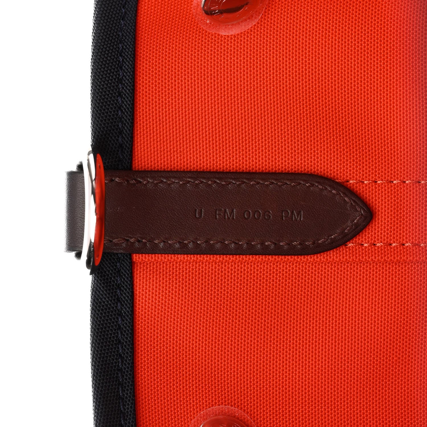 Hermes Canvas The Grooming Bag Bleu Navy Feu 10 of 15