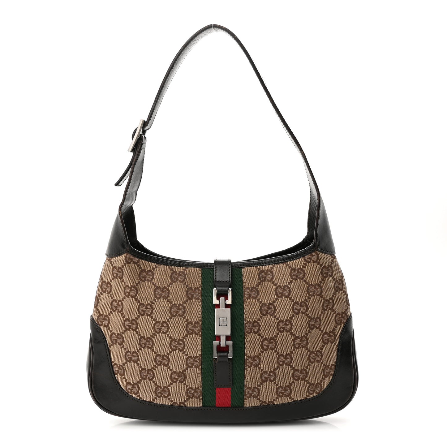 Monogram Web Small Jackie O Hobo Dark Brown
