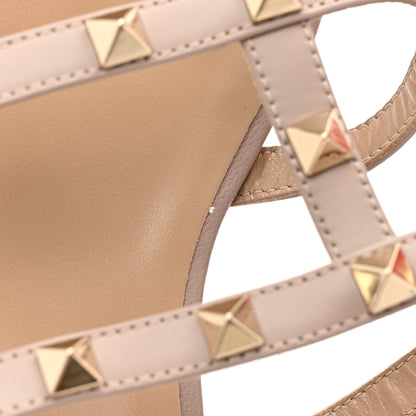 Valentino Garavani Nappa Rockstud Caged Flat Slide Sandals 41 Poudre 10 of 12