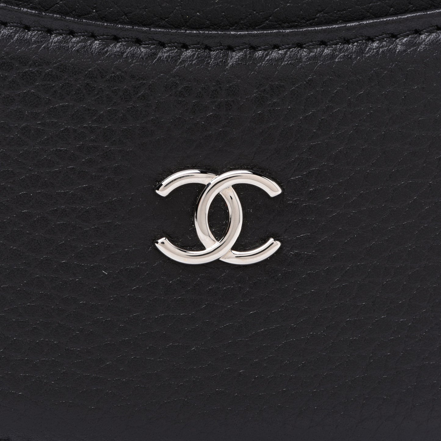 Grained Calfskin Neo Executive Card Holder Black