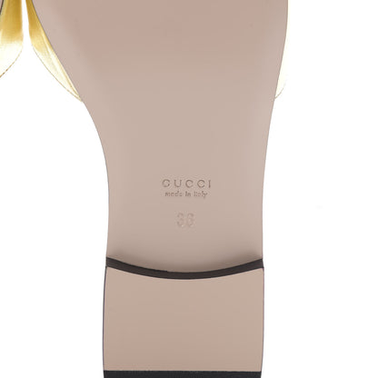 Gucci Metallic Nappa Crystal Square G Madelyn Slide Sandals 36 Gold 7 of 9