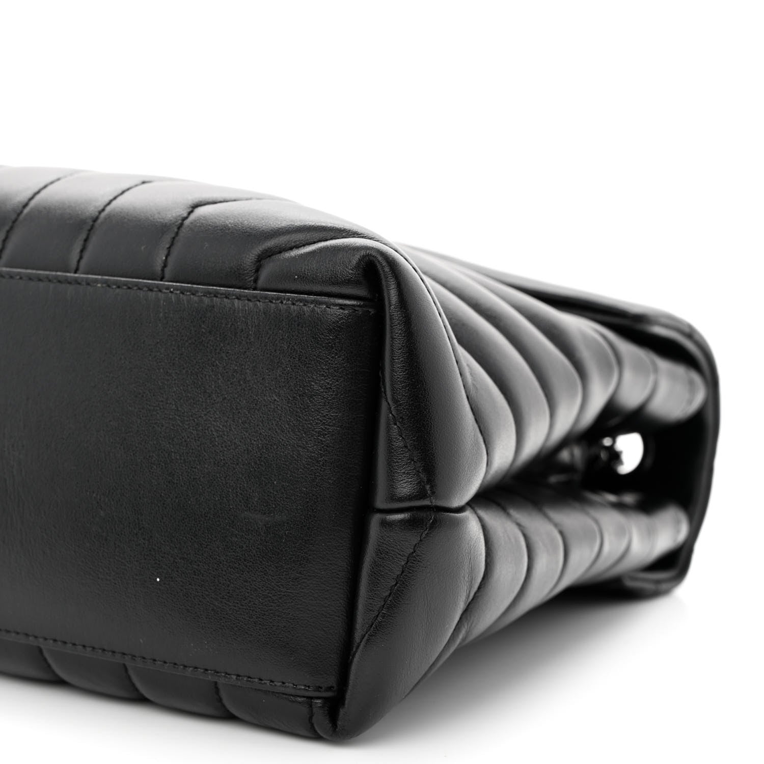 Saint Laurent Calfskin Y Quilted Monogram Monochrome Medium Loulou Chain Satchel Black 11 of 11