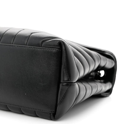 Saint Laurent Calfskin Y Quilted Monogram Monochrome Medium Loulou Chain Satchel Black 11 of 11