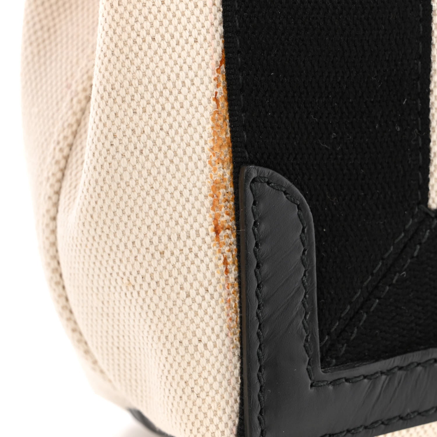 Balenciaga Cotton Canvas Calfskin Navy Cabas XS Natural Black 13 of 13