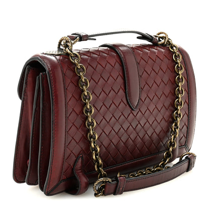 Bottega Veneta French Calfskin Intrecciato City Knot Bag Burgundy 3 of 9
