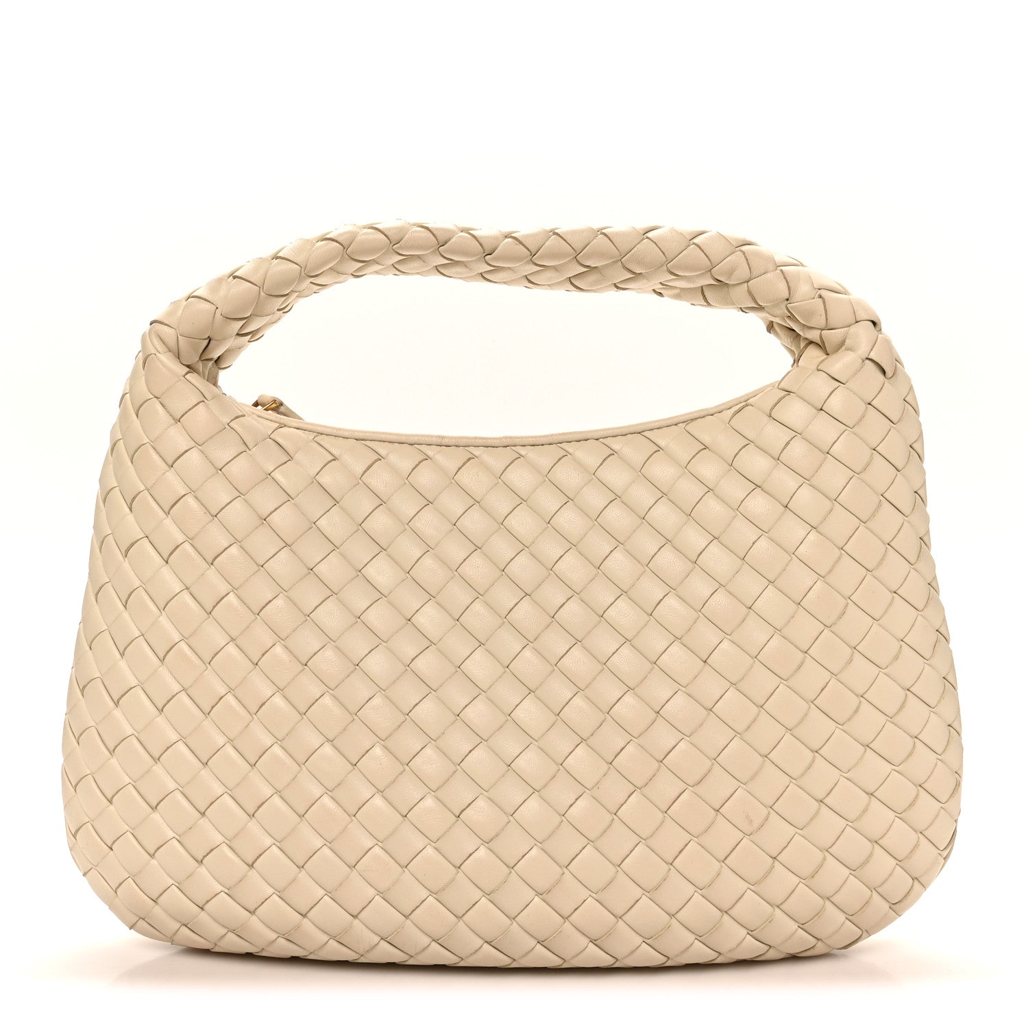 Bottega Veneta Supple Nappa Intrecciato Padded Small Veneta Hobo Sea Salt 1 of 11