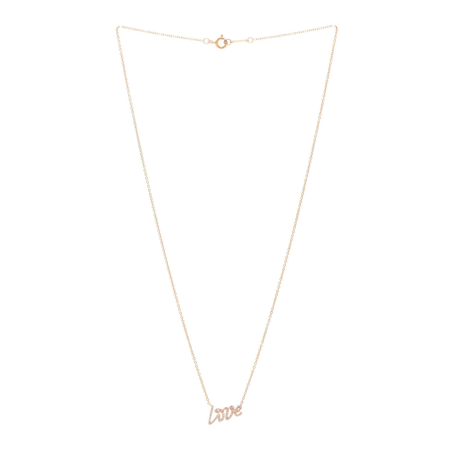 Tiffany 18K Rose Gold Diamond Mini Paloma's Graffiti Love Pendant Necklace 3 of 4
