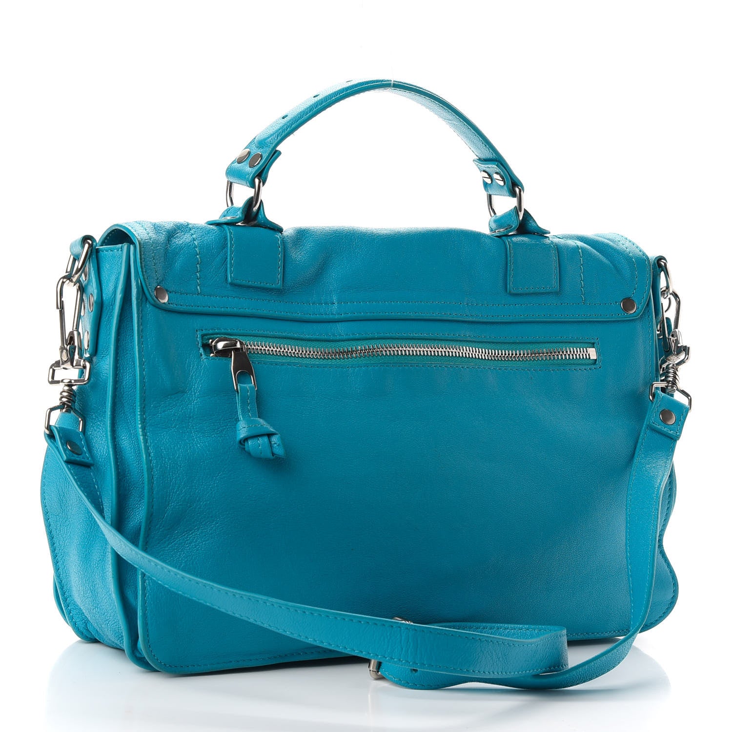 Proenza Schouler Lambskin Medium PS1 Satchel Turquoise 2 of 8