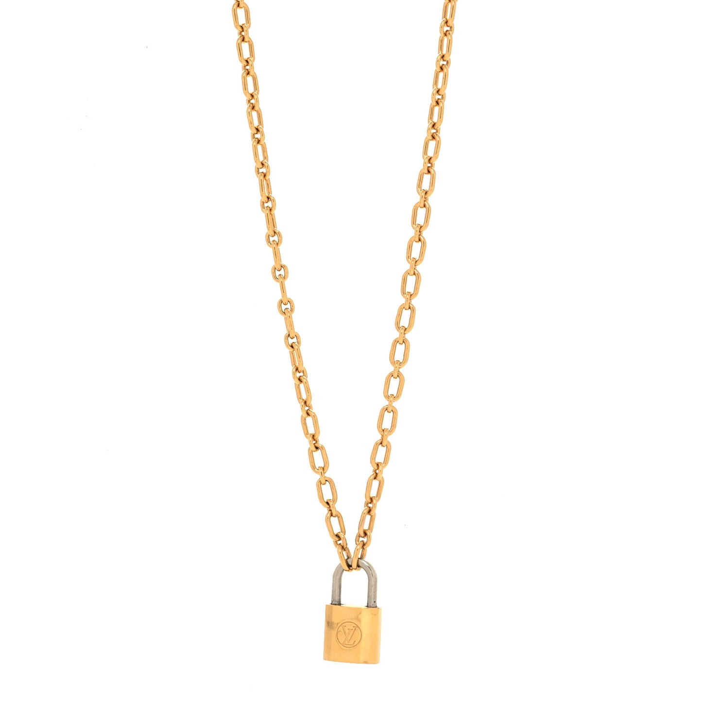 Lock Me Pendant Necklace Gold