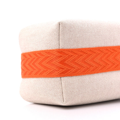 Hermes Canvas Small Bride-A-Brac Pouch Natural Orange 7 of 8