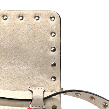 Valentino Garavani Pebbled Calfskin Embroidered Medium Rockstud Flip Lock Crossbody Bag Ivory 6 of 10