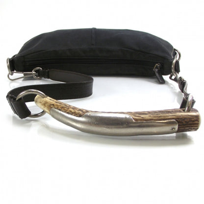 Saint Laurent Canvas Mombasa Horn Shoulder Bag 6 of 9
