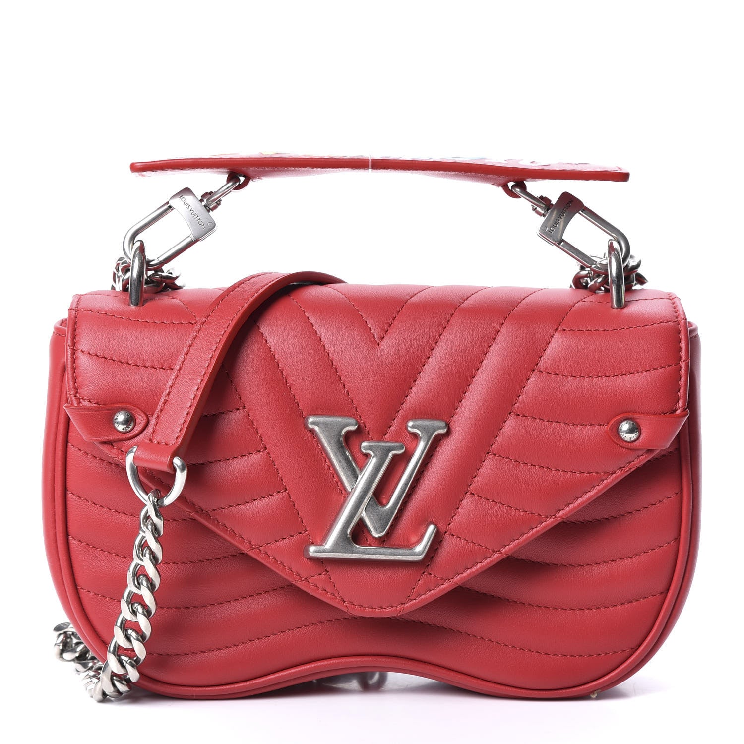Louis Vuitton Calfskin New Wave Chain PM Scarlet 1 of 9