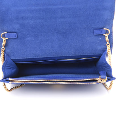 Fendi Vitello Flamingo Tube Wallet on Chain Blue Neon 5 of 11