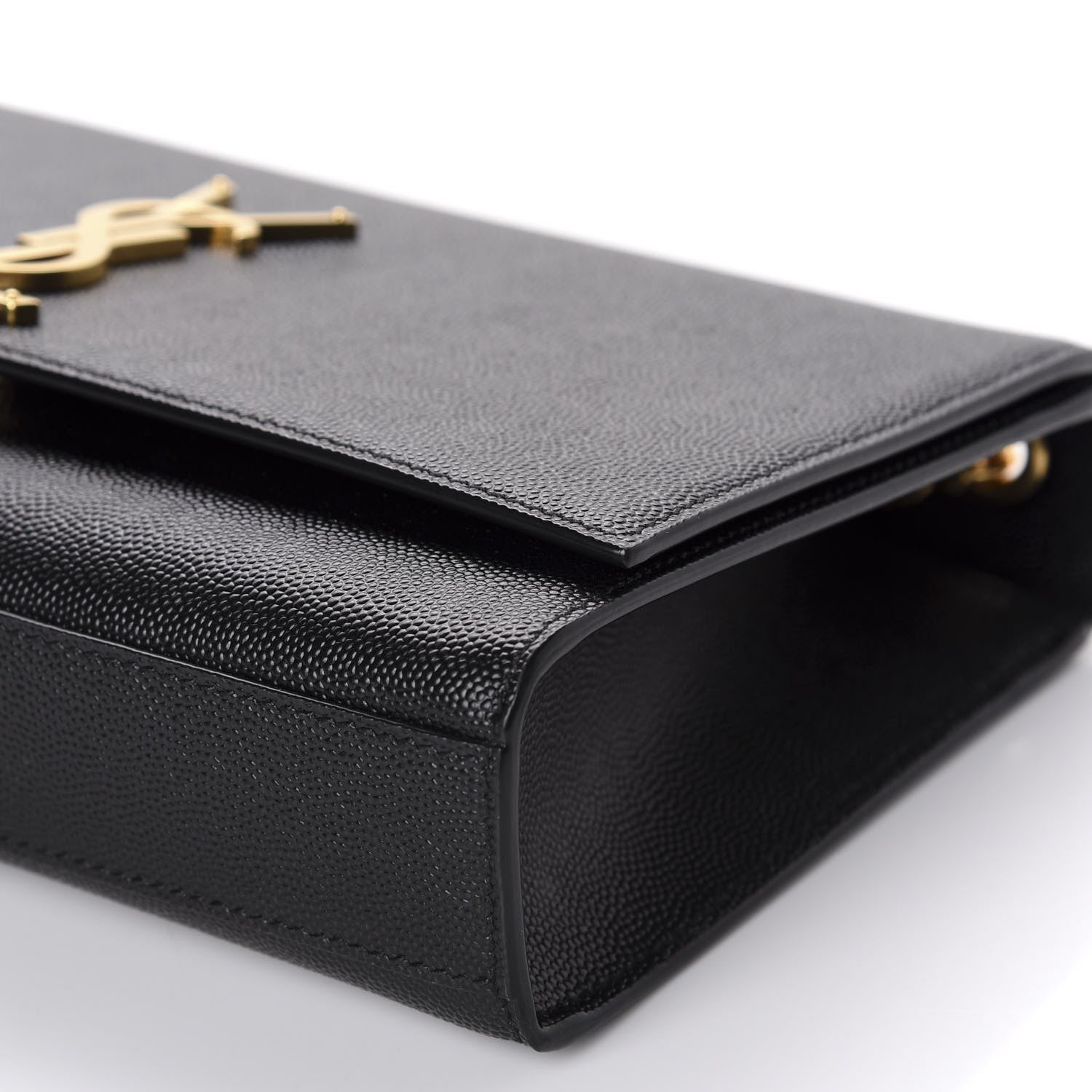 Saint Laurent Grain De Poudre Medium Classic Monogram Kate Satchel Black 7 of 11