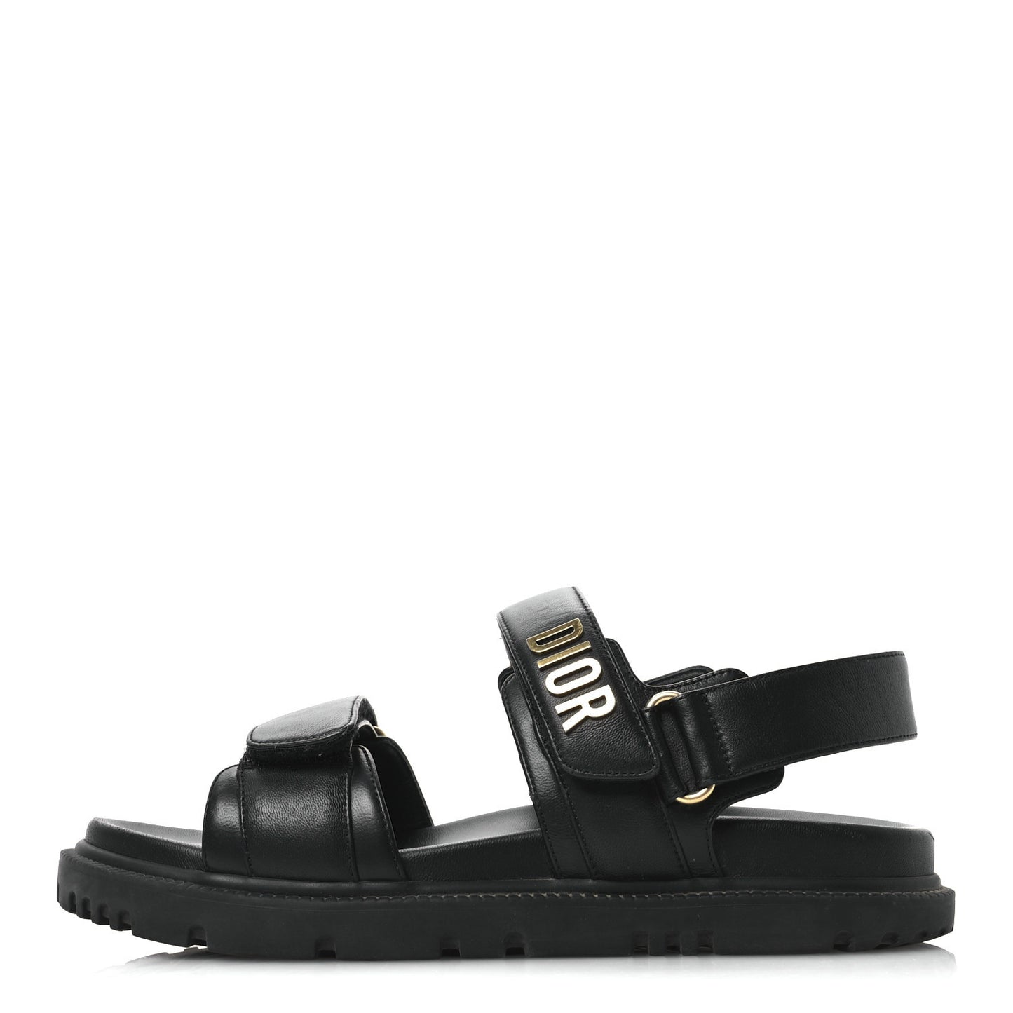 Lambskin Dioract 10mm Sandals 37.5 Black