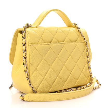 Chanel Caviar Quilted Small Business Affinity Flap Yellow 3 of 11