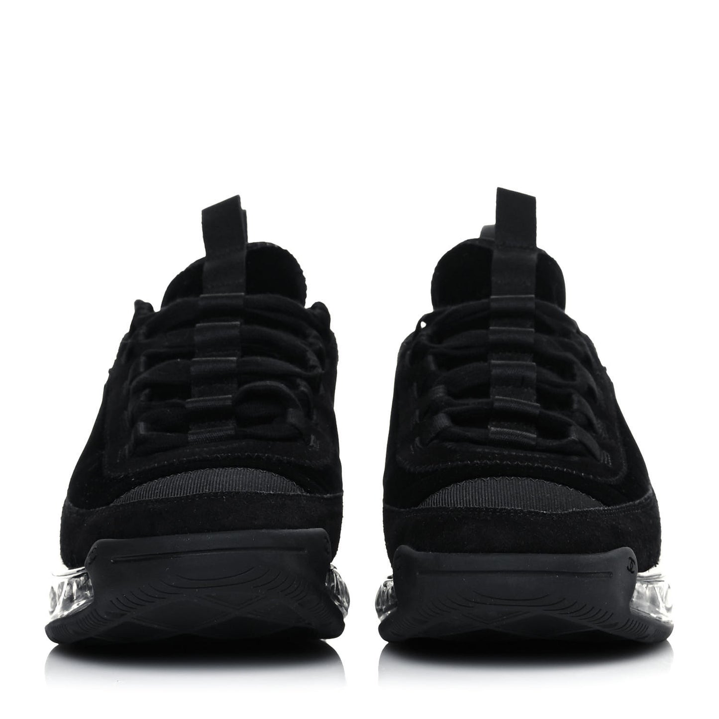 Suede Calfskin Velvet Grosgrain CC Sneakers 39 Black