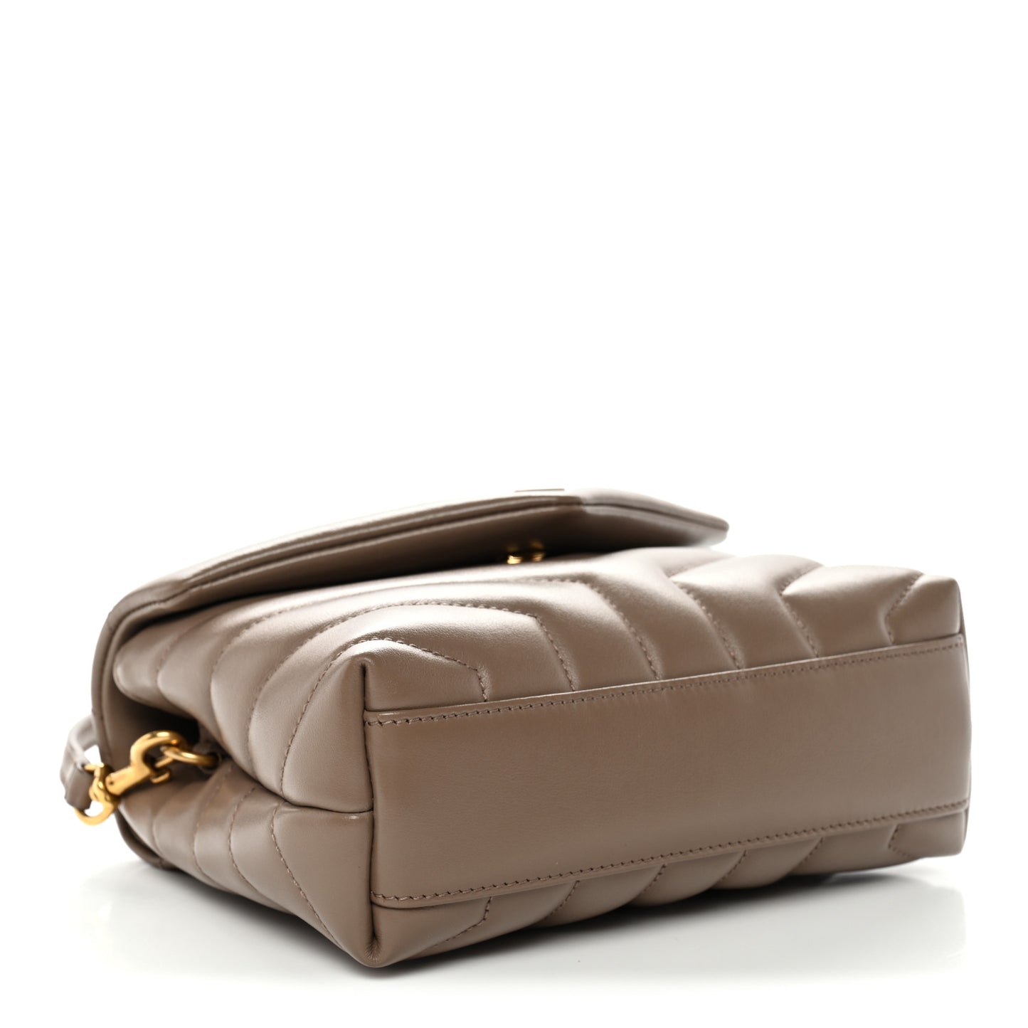 Calfskin Y Quilted Monogram Toy Loulou Crossbody Bag Taupe