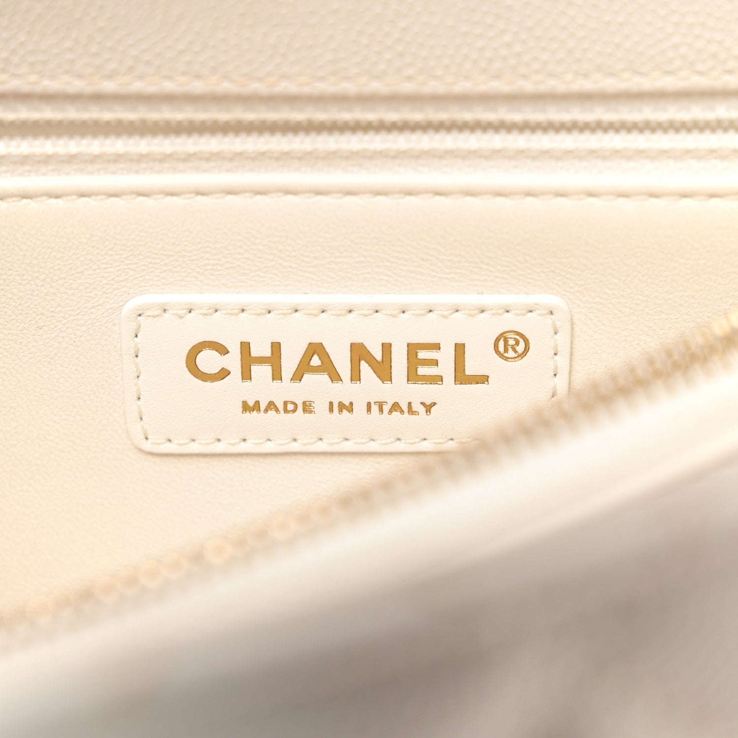 Chanel Caviar Quilted Small Coco Handle Flap White 7 of 10