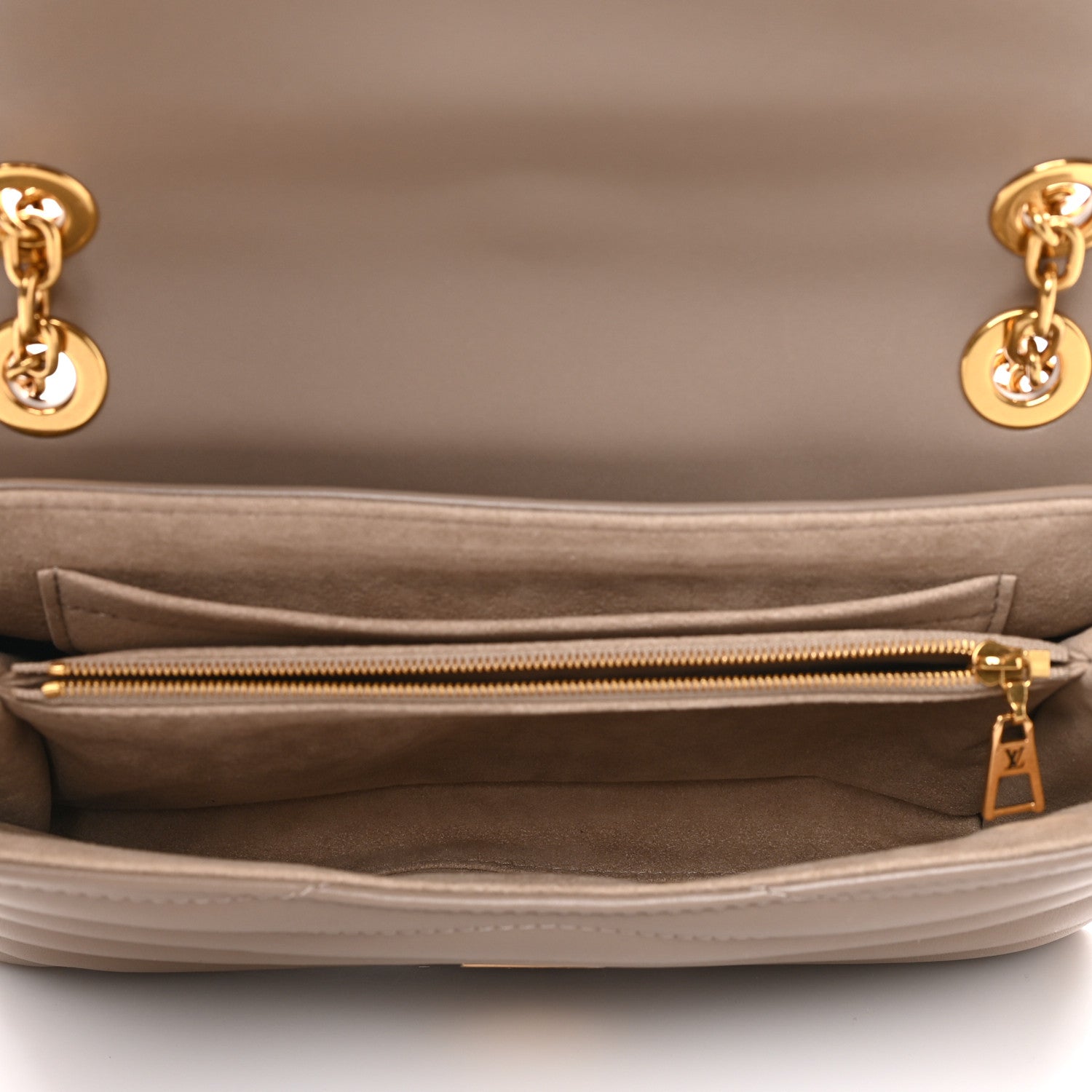 Louis Vuitton Calfskin LV New Wave Chain Bag Taupe 5 of 9