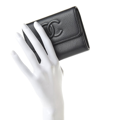 Chanel Calfskin Timeless CC Card Holder Wallet Black 2 of 9