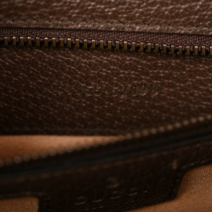 Gucci GG Supreme Monogram Textured Dollar Calfskin Web Small Ophidia Padlock Top Handle Bag Beige Ebony New Acero 7 of 13