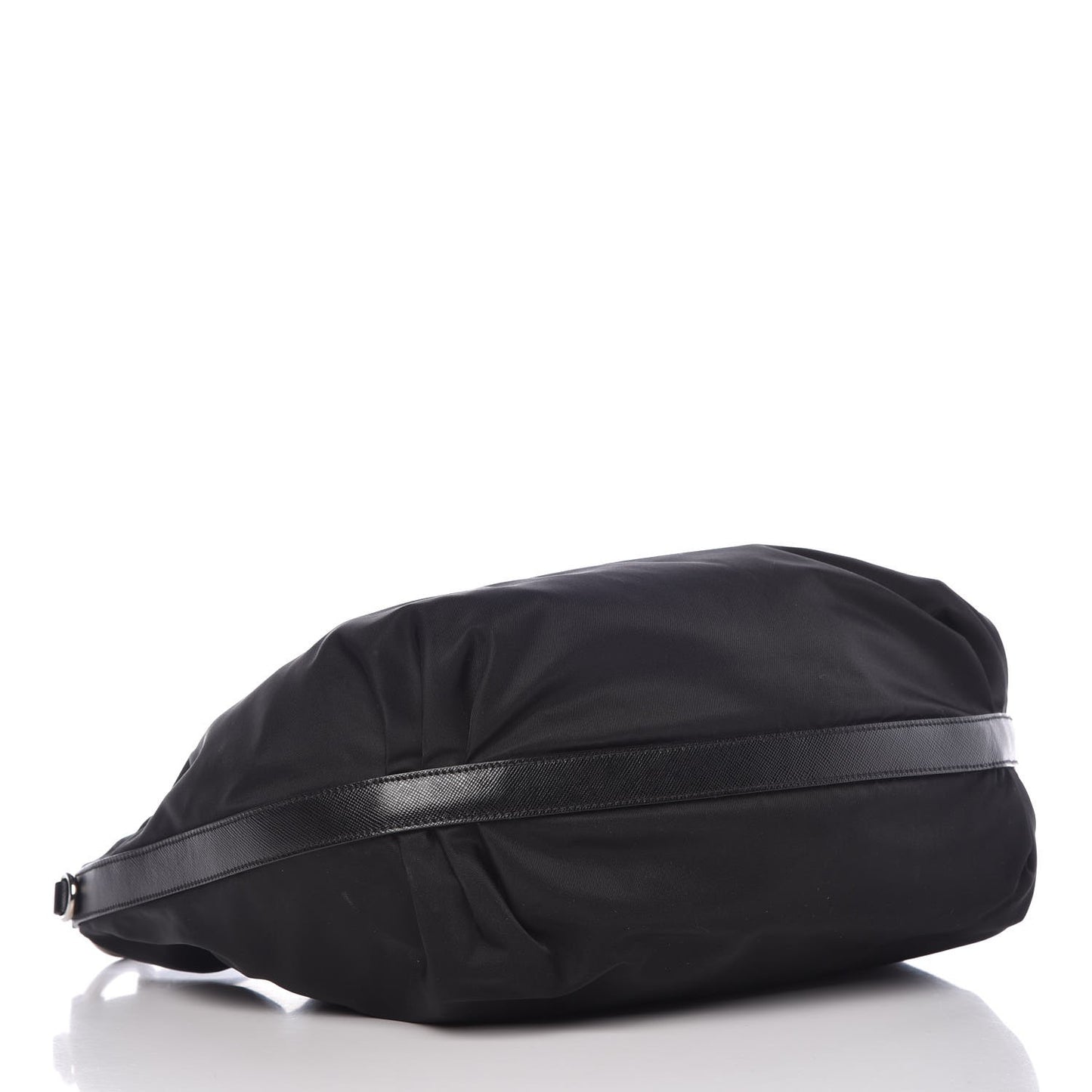 Tessuto Nylon Saffiano Hobo Black